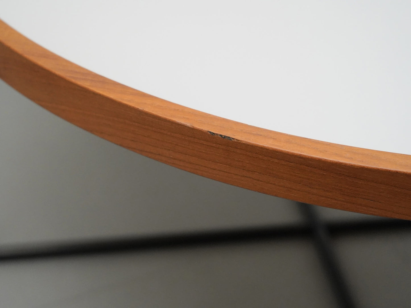 ラウンド リビングテーブル チーク アイアン 丸 / Round Living Table Teak