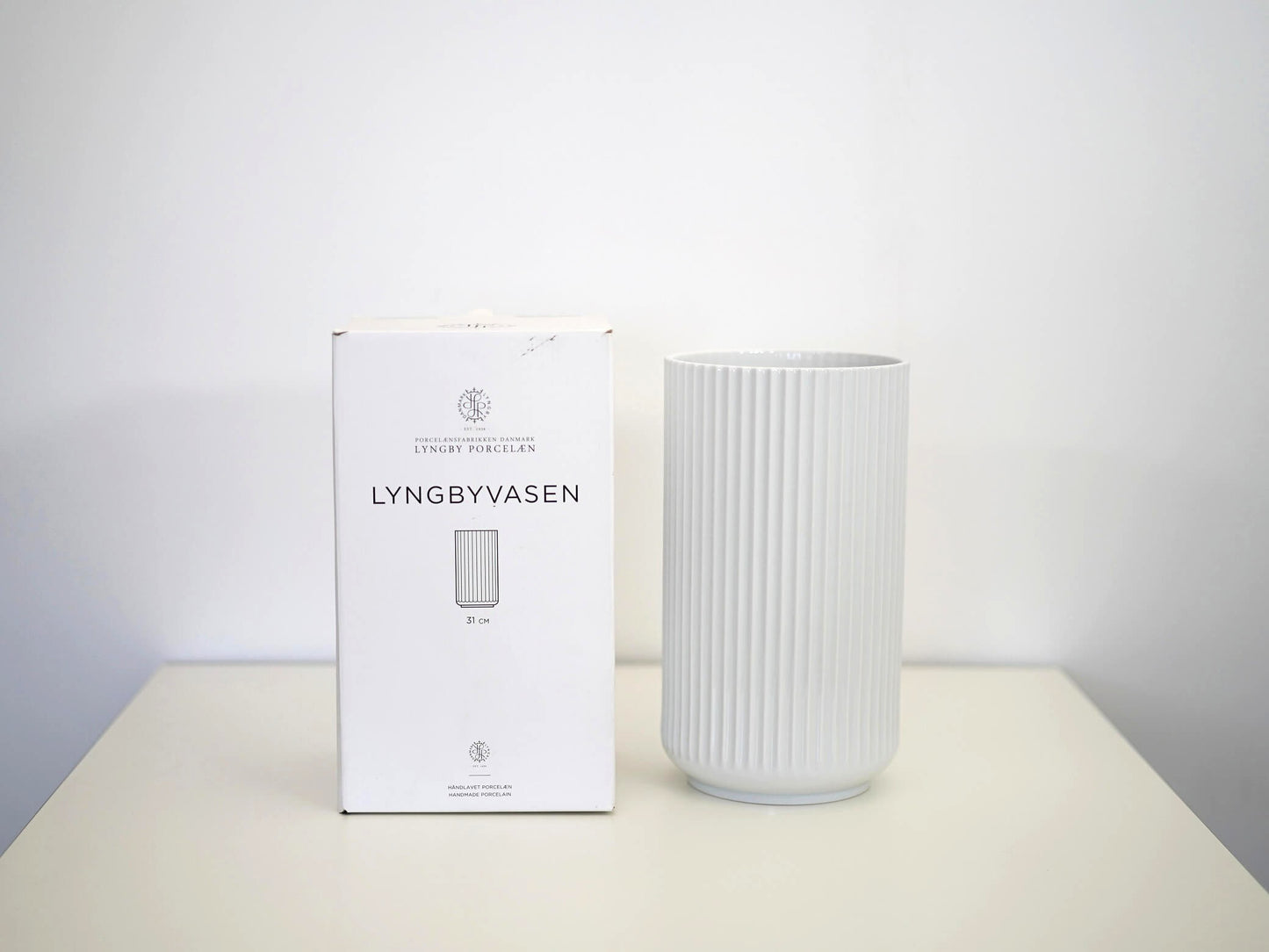 リュンビューポーセリンのベース・ホワイトH31cm