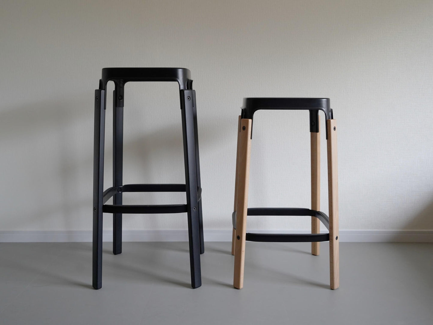 スティールウッド ハイスツール ブルレック ビーチ×ブラック ロナン&エルワン・ブルレック マジス / Steelwood Stool Ronan & Erwan Bouroullec MAGIS