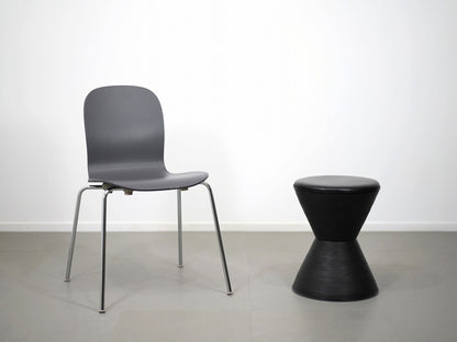 ブナコスツール・ブラックレザーH43cm