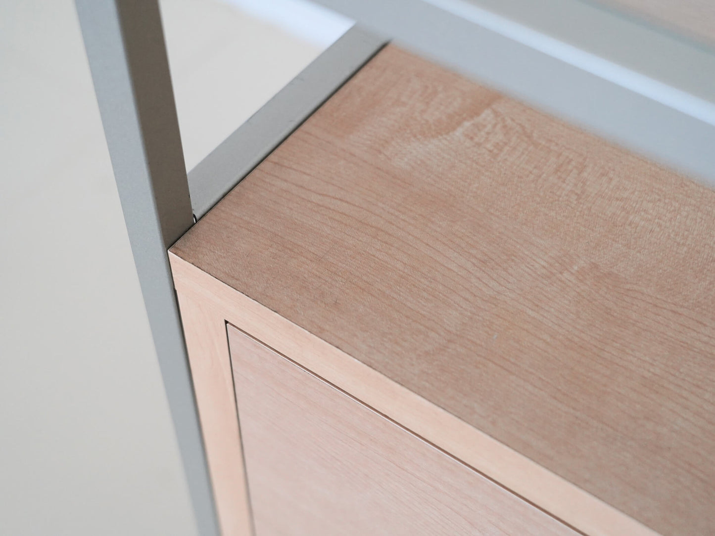 ガラスキャビネット チェスト シェルフ ナチュラル / Glass Cabinet Shelf