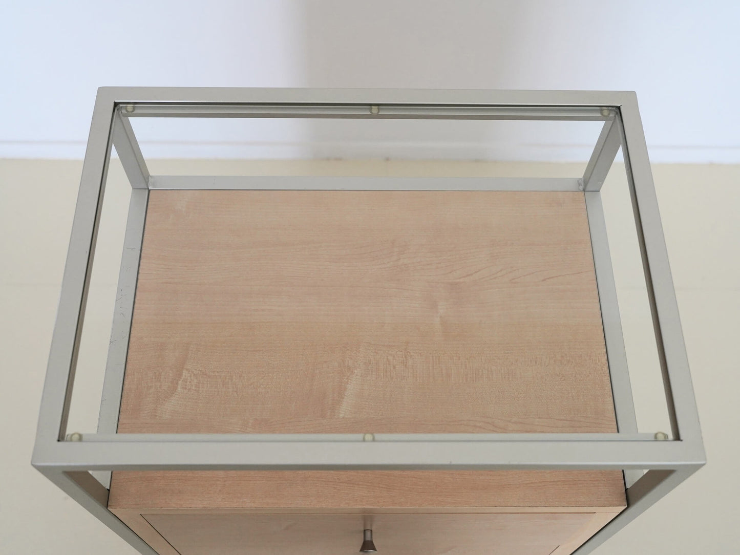 ガラスキャビネット チェスト シェルフ ナチュラル / Glass Cabinet Shelf
