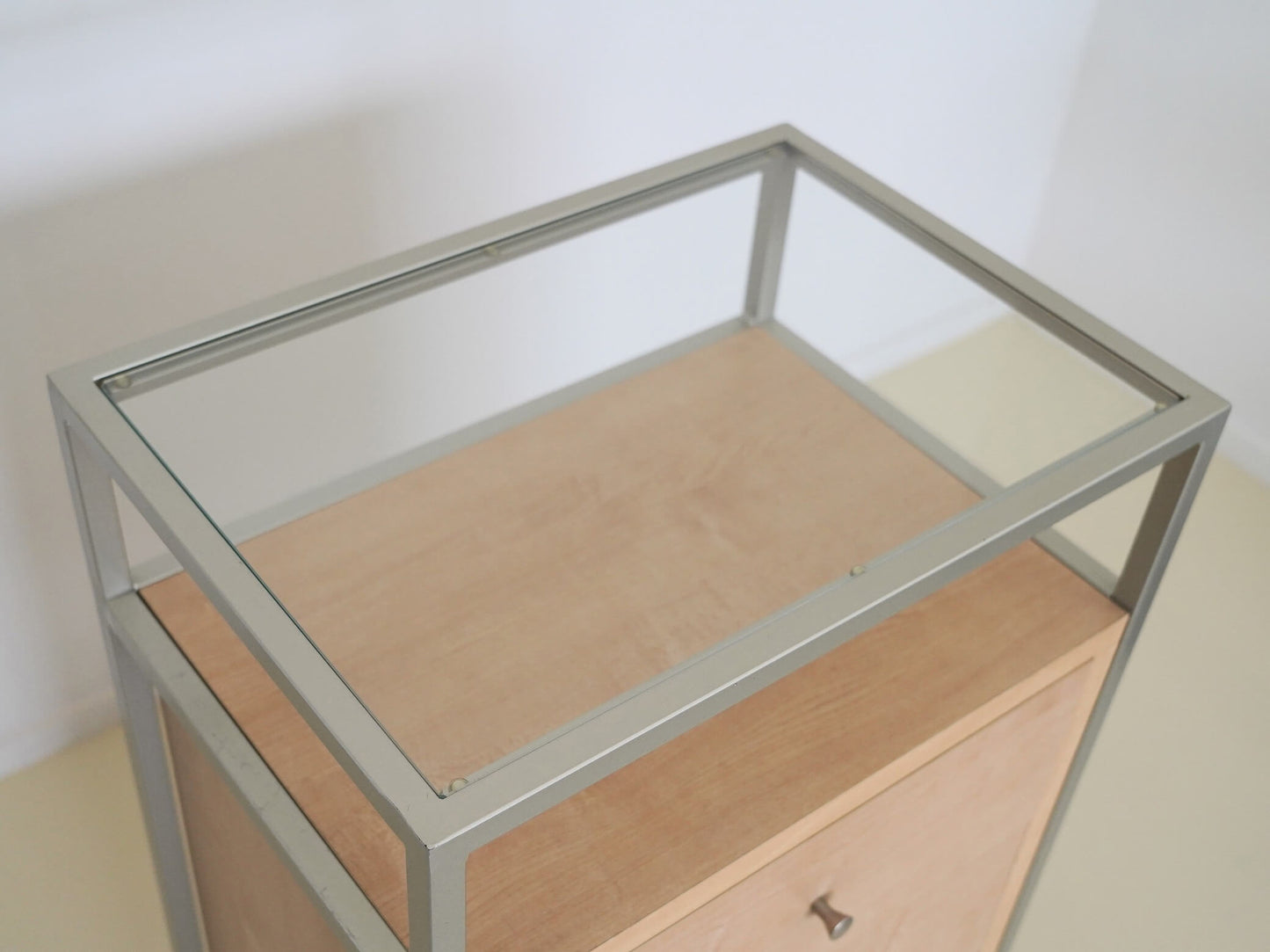 ガラスキャビネット チェスト シェルフ ナチュラル / Glass Cabinet Shelf