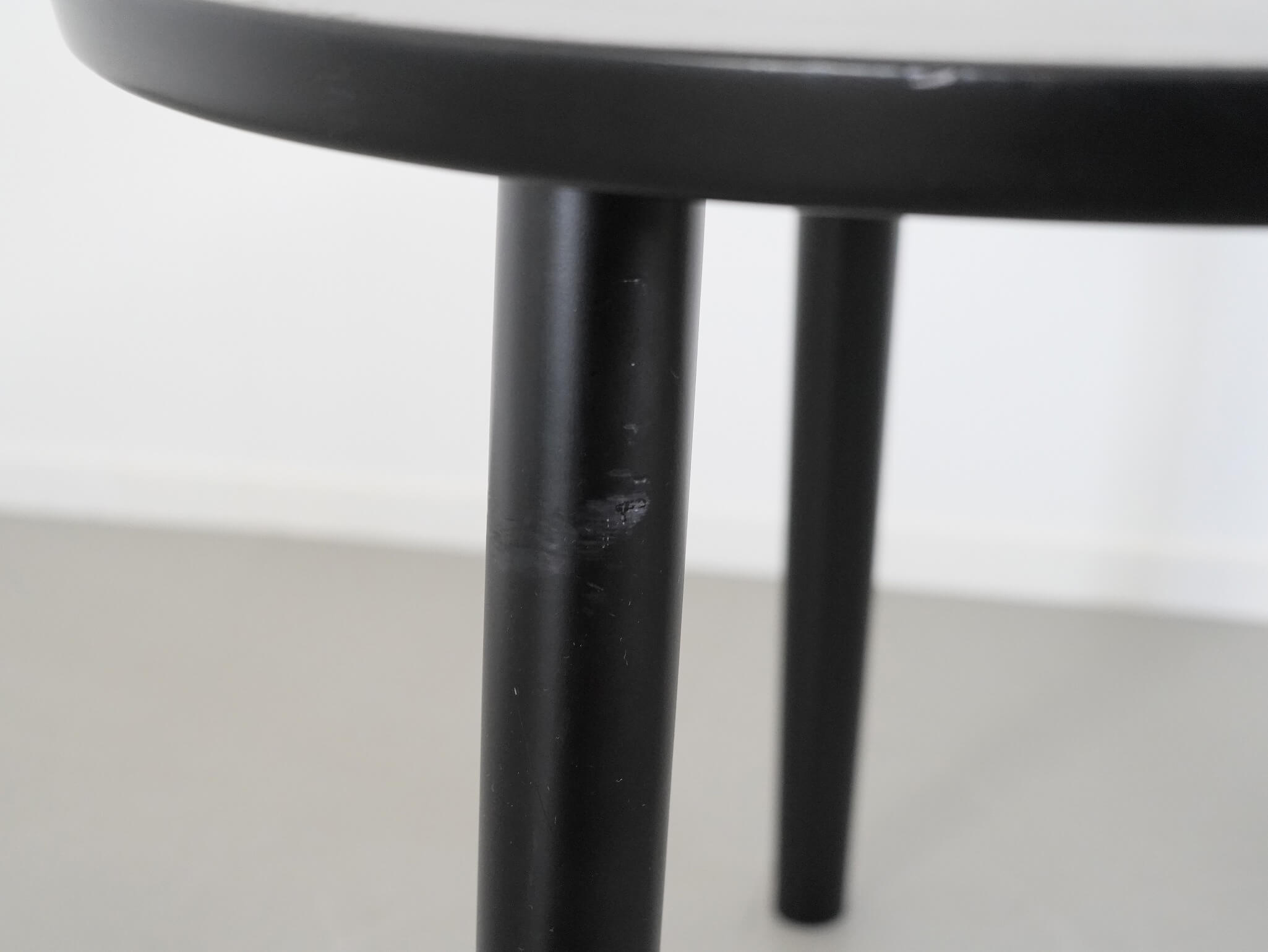 ヒロシマ エンドテーブル サイドテーブル ブラック 黒 マルニ木工