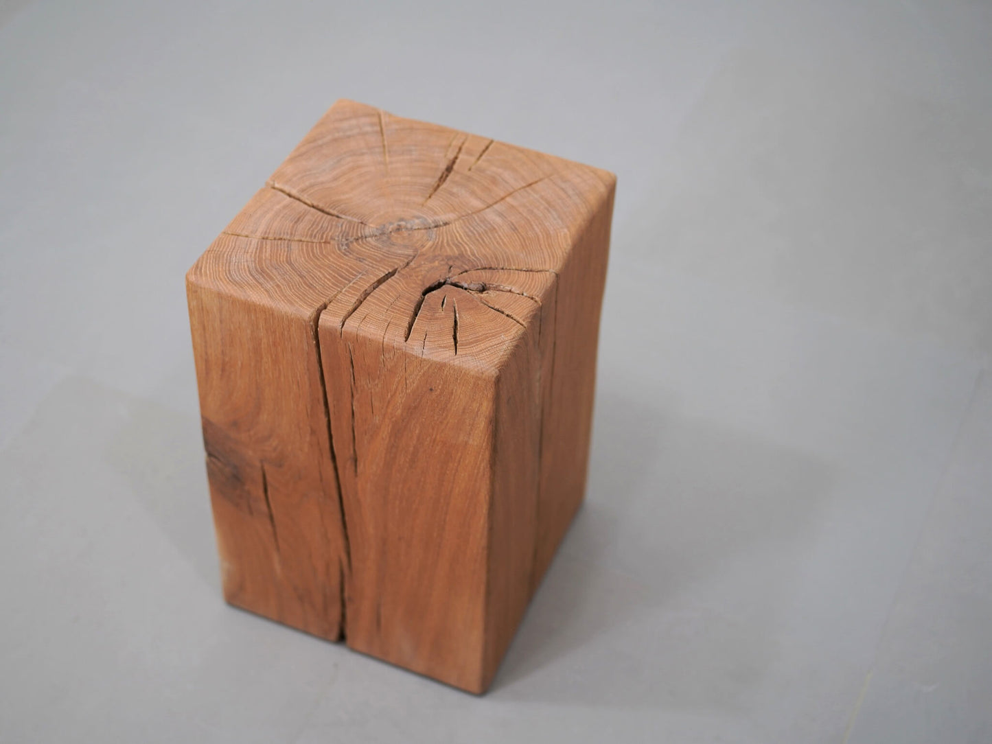 オーク 無垢材 ブロックスツール ① / Solid Oak Block Stool