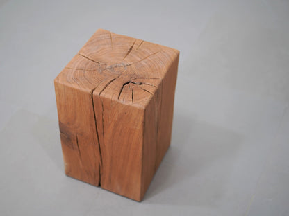 オーク 無垢材 ブロックスツール ① / Solid Oak Block Stool