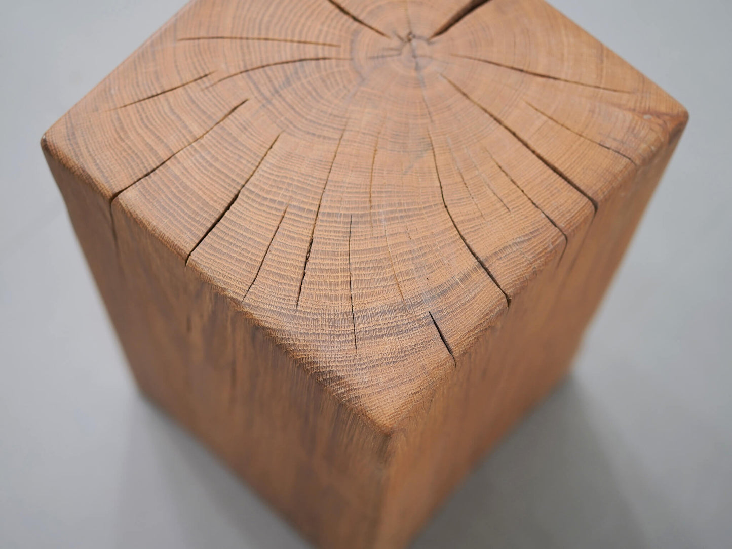 オーク 無垢材 ブロックスツール ② / Solid Oak Block Stool