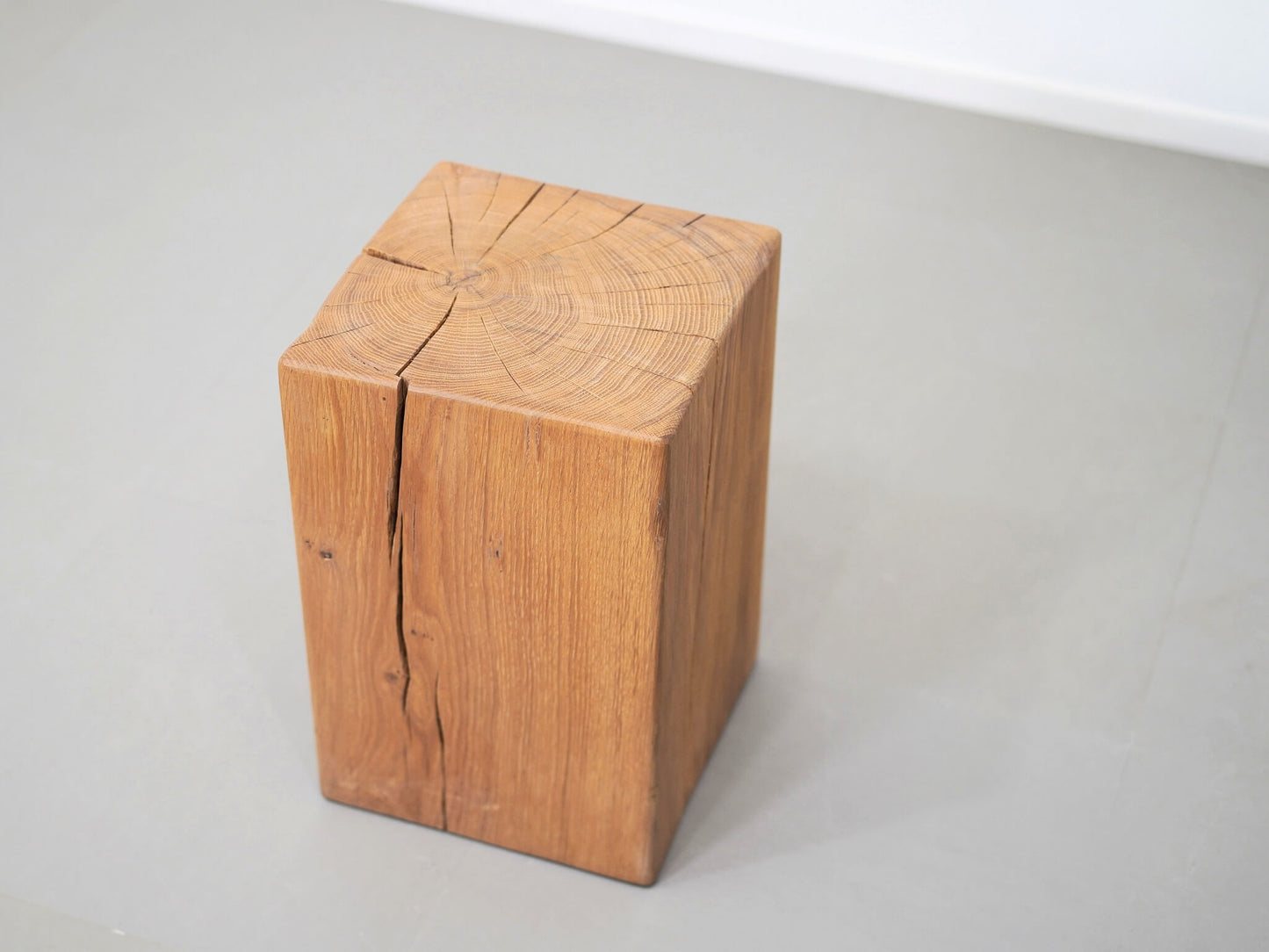 オーク 無垢材 ブロックスツール ② / Solid Oak Block Stool