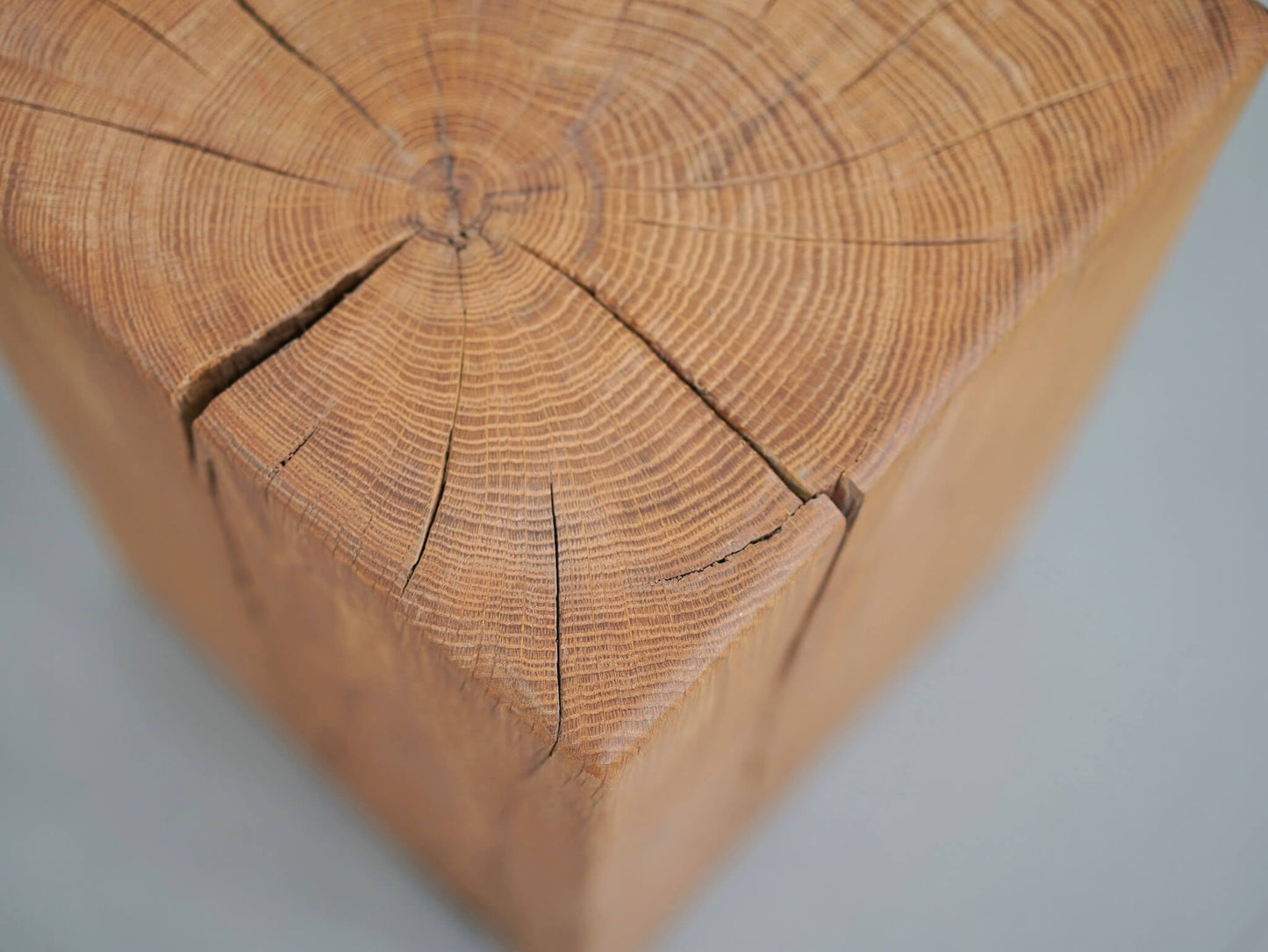 オーク 無垢材 ブロックスツール ② / Solid Oak Block Stool