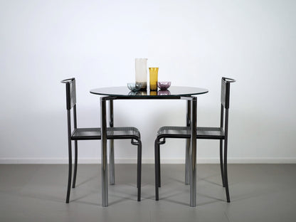 ペリカンデザインによるフリッツハンセンのプラーノテーブル・黒ガラス