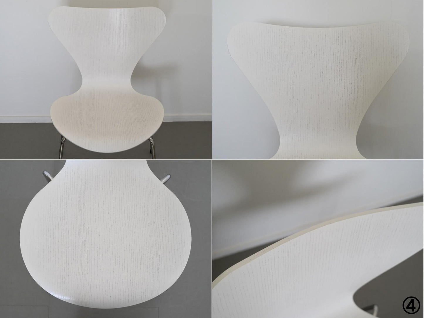 セブンチェア ホワイト カラードアッシュ フリッツ・ハンセン アルネ・ヤコブセン / Seven Chair White Fritz Hansen Arne Jacobsen 在庫4→3