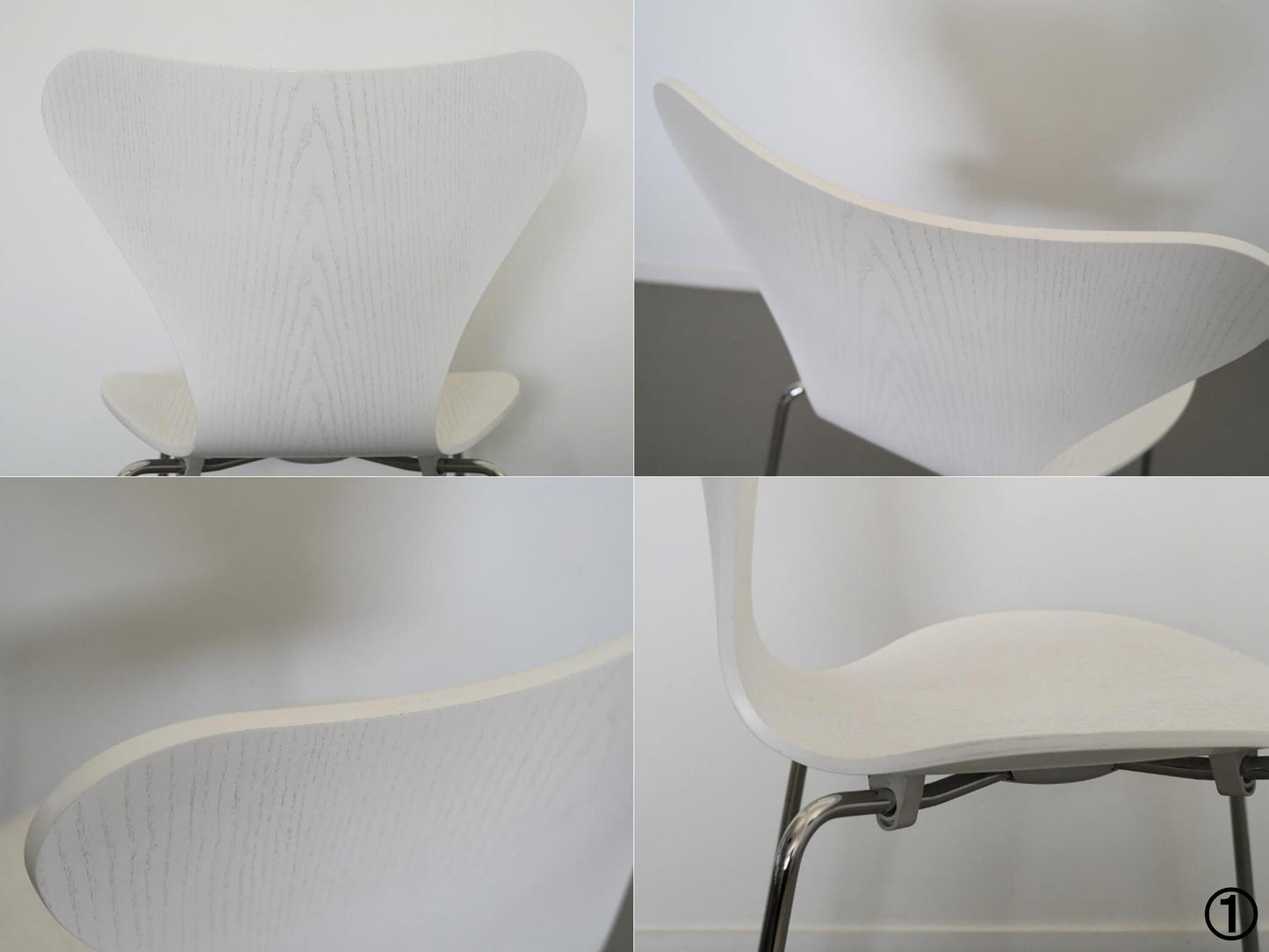 セブンチェア ホワイト カラードアッシュ フリッツ・ハンセン アルネ・ヤコブセン / Seven Chair White Fritz Hansen Arne Jacobsen 在庫4→3