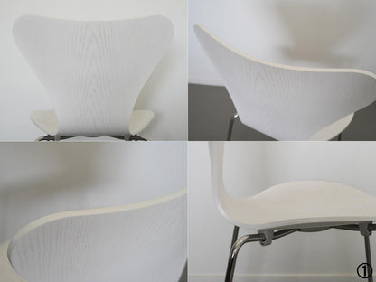 セブンチェア ホワイト カラードアッシュ フリッツ・ハンセン アルネ・ヤコブセン / Seven Chair White Fritz Hansen Arne Jacobsen 在庫4→3
