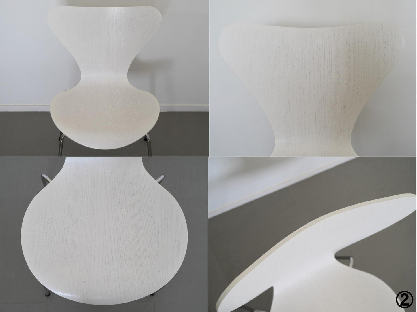 セブンチェア ホワイト カラードアッシュ フリッツ・ハンセン アルネ・ヤコブセン / Seven Chair White Fritz Hansen Arne Jacobsen 在庫4→3