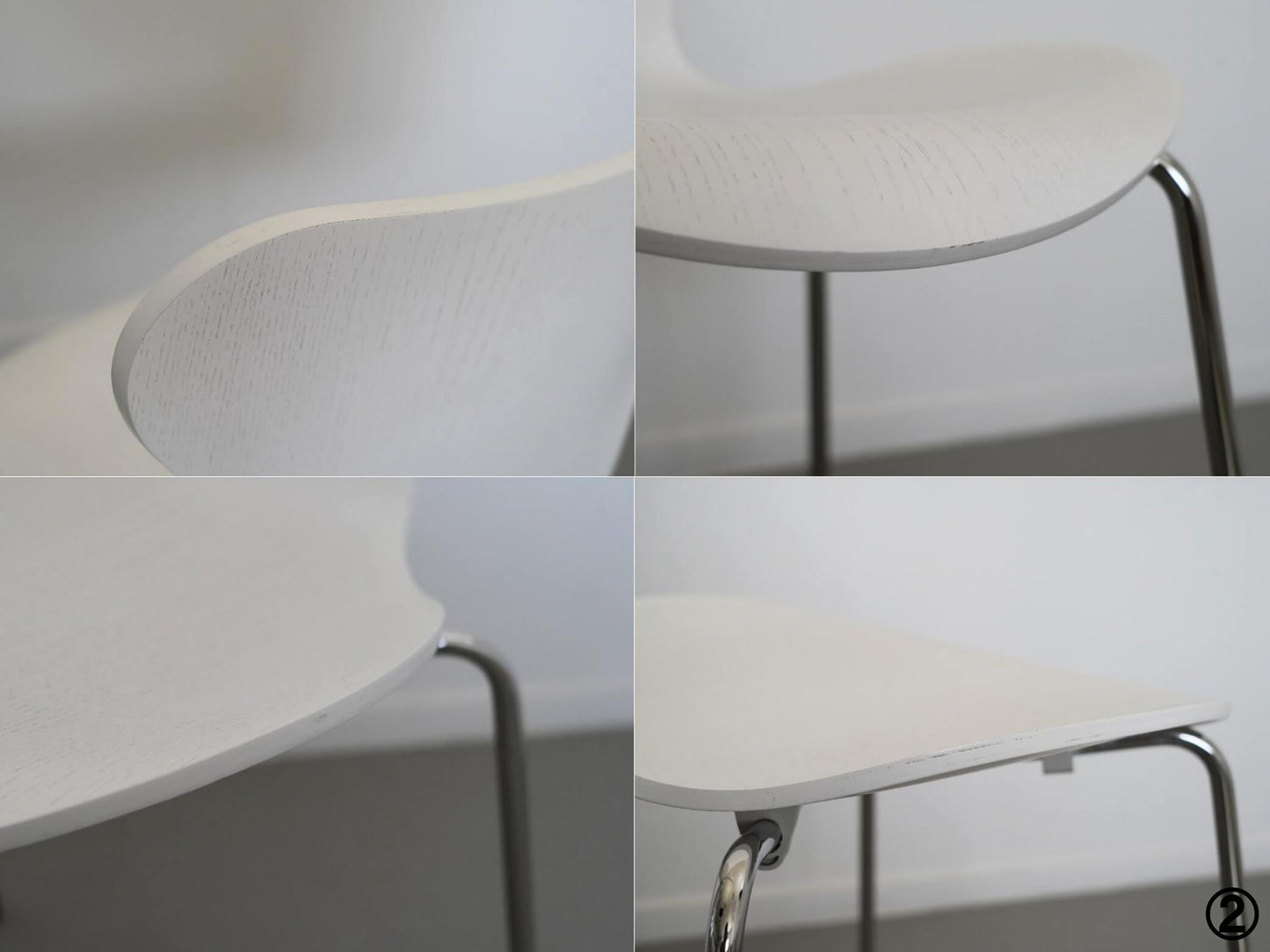 セブンチェア ホワイト カラードアッシュ フリッツ・ハンセン アルネ・ヤコブセン / Seven Chair White Fritz Hansen Arne Jacobsen 在庫4→3
