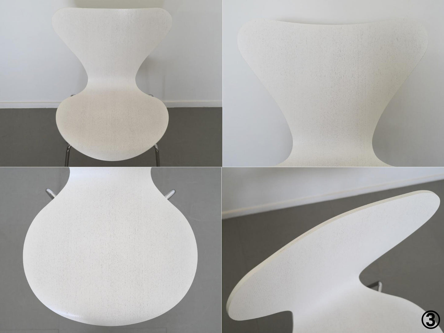 セブンチェア ホワイト カラードアッシュ フリッツ・ハンセン アルネ・ヤコブセン / Seven Chair White Fritz Hansen Arne Jacobsen 在庫4→3