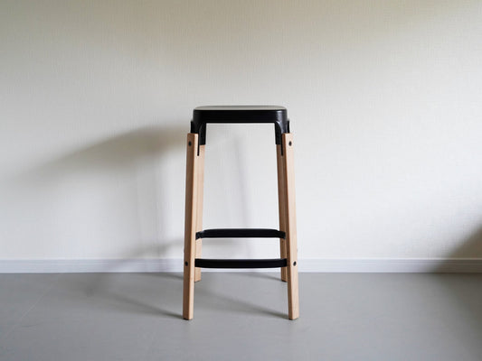 スティールウッド ハイスツール ブルレック ビーチ×ブラック ロナン＆エルワン・ブルレック マジス / Steelwood Stool Ronan & Erwan Bouroullec MAGIS