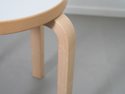 スツール E60 ホワイト ラミネート バーチ 4本脚 アルヴァ・アアルト アルテック / Stool E60 White Laminate Alvar Aalto Artek 在庫6→4