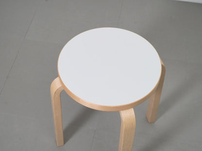 スツール E60 ホワイト ラミネート バーチ 4本脚 アルヴァ・アアルト アルテック / Stool E60 White Laminate Alvar Aalto Artek 在庫6→4