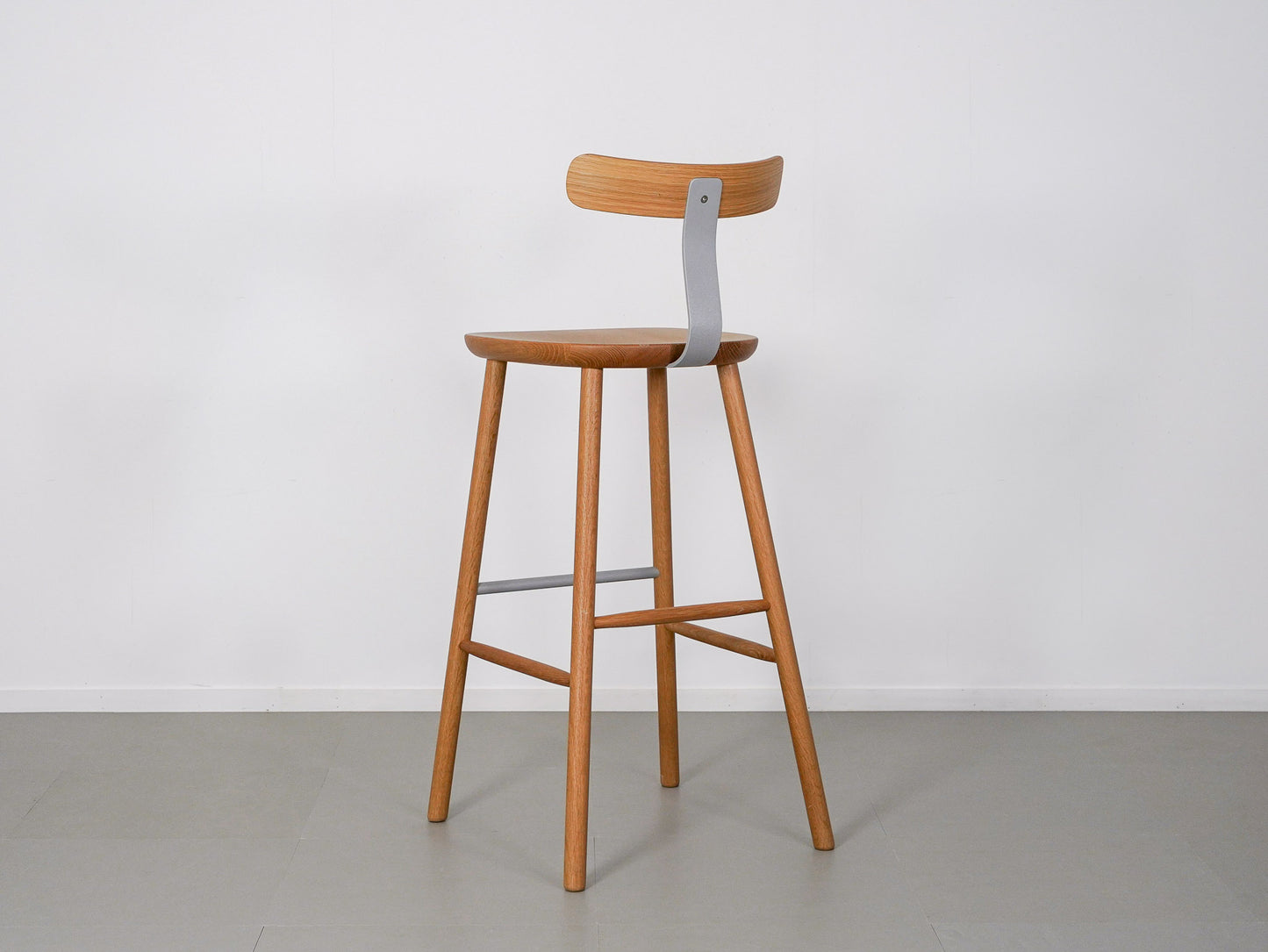 T&O T3 バースツール ハイ オーク×シルバー ジャスパー・モリソン マルニ木工 / T3 Bar Stool High Jasper Morrison MARUNI COLLECTION