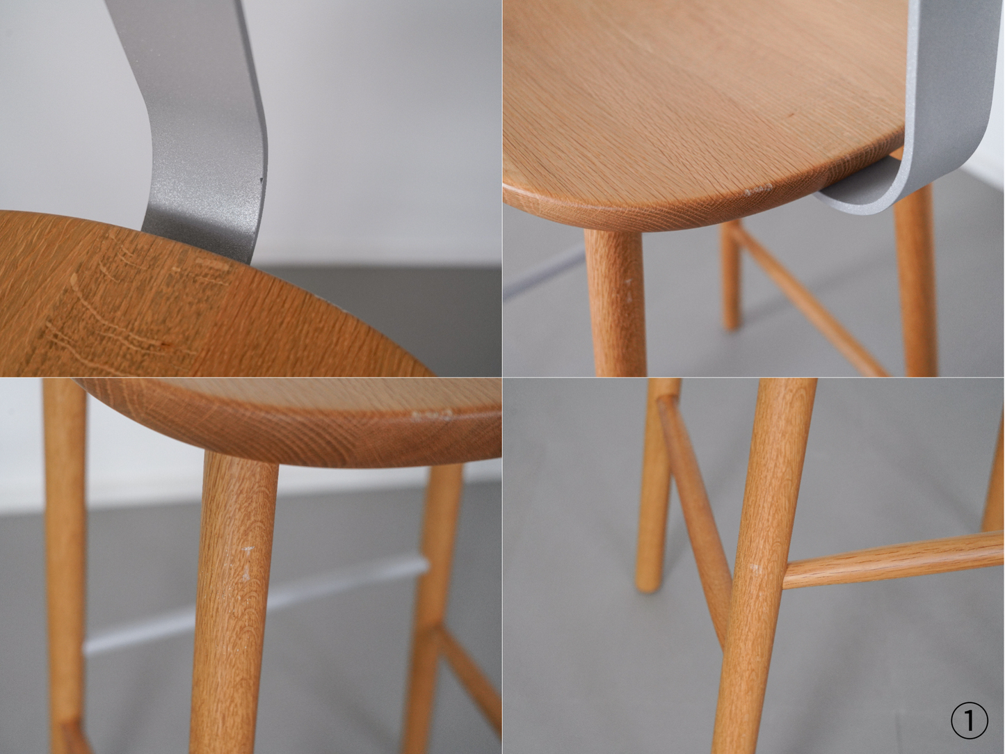 T&O T3 バースツール ハイ オーク×シルバー ジャスパー・モリソン マルニ木工 / T3 Bar Stool High Jasper Morrison MARUNI COLLECTION