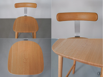 T&O T3 バースツール ハイ オーク×シルバー ジャスパー・モリソン マルニ木工 / T3 Bar Stool High Jasper Morrison MARUNI COLLECTION
